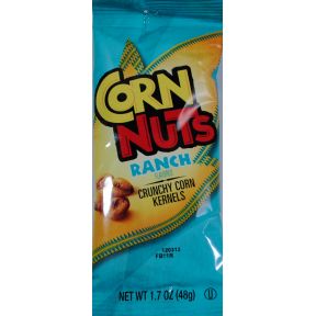Corn Nuts - Ranch F30-3262503-4200 - 1.7 oz travel size ranch flavored corn nuts in sealed package. 0g Trans Fat.
