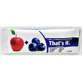 That's It.® Fruit Bar Apple & Blueberry F30-4085704-8100-1.2 oz. fruit bar. No added sugar.