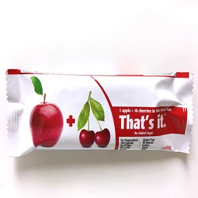 That's It.® Fruit Bar Apple & Cherry F30-4085705-8100 - 1.2 oz fruit bar. No added sugar.