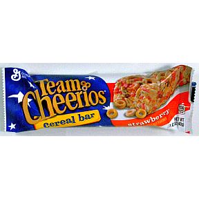 General Mills Team Cheerios Strawberry Cereal Bar F30-4109204-8200 - 1.42 oz cereal bar in individually sealed package.