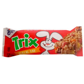 General Mills Trix Cereal Bar F30-4109206-8200 - 1.42 oz cereal bar in individually sealed wrapper.