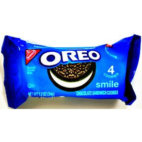 Nabisco® Oreo® 4 pack F32-3909606-8200-1.2 oz package of 4 oreo cookies.