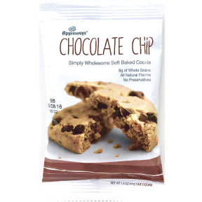 Appleways® Simply Wholesome Soft Baked Chocolate Chip Cookie F32-3937401-8200 - 1.4 oz. individually sealed package.