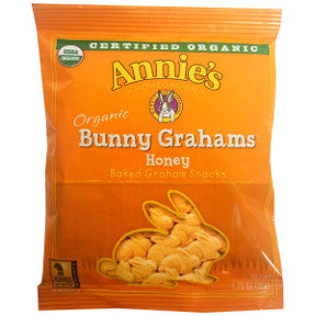 Annie's® Bunny Grahams® Honey F32-3976800-8200-1.25 oz. bag of honey flavored bunny grahams.