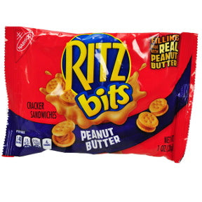 Nabisco® Ritz Bits Peanut Butter Cracker Sandwich F40-4209602-9000 - 1 oz. bag of mini peanut butter and cracker sandwiches.