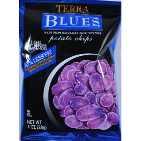 Terra Blues Potato Chips F40-4754502-8200 - 1 oz sealed bag.