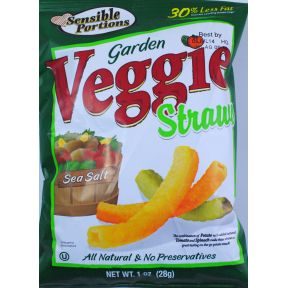 Sensible Portions Garden Veggie Straws - Sea Salt F40-4784306-8200 - 1 oz sealed bag.