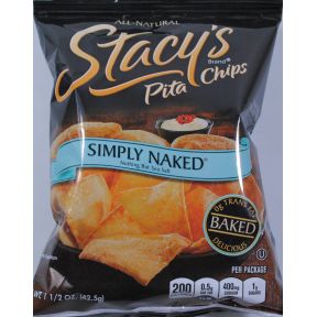 Stacy's Brand Pita Chips - Simply Naked F40-4840401-8200 - 1.5 oz sealed bag.