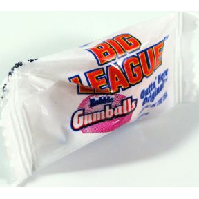 Big League Original Bubble Gumball F50-4279601-8000 - Single gumball in individually wrapped package.