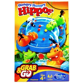 Hungry Hungry Hippos® Grab&Go G01-0260103-2102-a single travel sized game.
