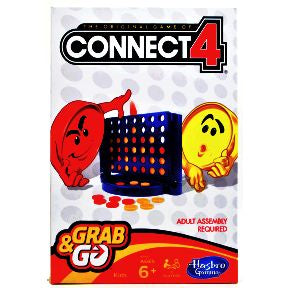 The Original Game of Connect4® Grab&Go G01-0260204-8101-a single travel sized game. 2 players. Ages 6+.