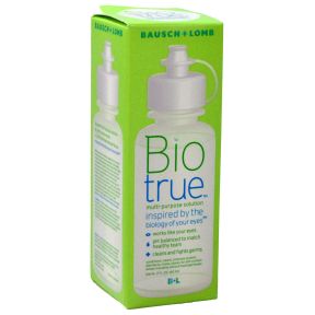 Bausch & Lomb Biotrue Solution J01-0455302-8200 - 2 fl oz multi-purpose solution in travel size plastic bottle. For soft contact lenses.