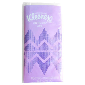 Kleenex® Facial Tissue Pocket Pack - J01-0602601-8100 - Travel size package of 10 tissues, 3-ply.