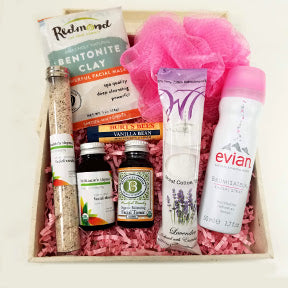 At Home Spa & Facial Gift Set K01-0459921-3300 - 9 boutique personal care products in an eco-friendly flower seeded paper box. Plant the box and it grows flowers!