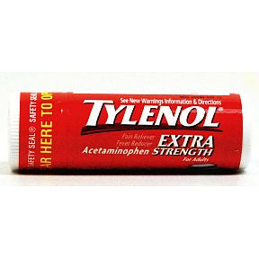Tylenol® Extra Strength - 10 count vial P01-0110102-8200-10 count vial of Extra Strength Tylenol. 500 mg each.