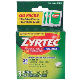 Zyrtec Allergy tablets P01-0165401-8200