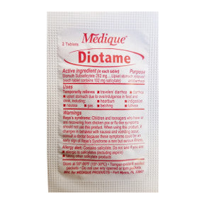Medique Diotame Chewable Tablet P01-0327402-1000 - 2 chewable tablets in individually sealed packet.