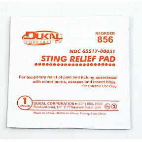 Dukal Sting Relief Pad P03-0183511-8000-