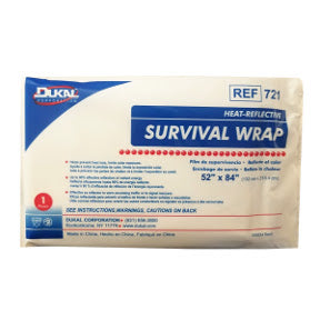 Dukal Heat Reflective Survival Wrap S01-0583501-9000 - 1 heat reflective survival wrap.