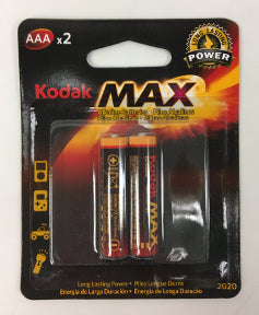 Kodak MAX Alkaline Battery AAA (2pk) S01-0631001-9000