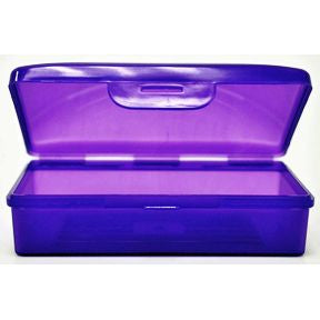 Hinged Travel Soap Box S02-0609902-9100-a single 5 oz. hinged plastic travel soap box.