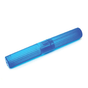 S02-0659902-9000 Toothbrush Holder, Color - Two piece plastic travel toothbrush holder.