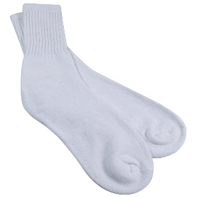 Crew Socks- Size 9-11 S02-0784403-9943 - 1 pair socks, white. Size 9-11.