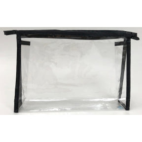 Bag, Vinyl, top zipper, w/hang loop, 8 x 6 x 1.5 - black, S04-0189934-2401
