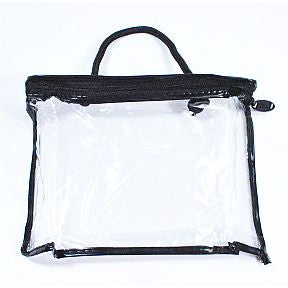 Bag, Vinyl, Top Squared Zipper Top and Rope Handle, 8 x 6 x 1.5 - BLACK S04-0189935-2211