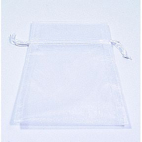 Bag, Organza, Drawstring, 4 x 6, White S04-0189943-3290