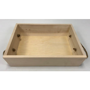 Tray, Wooden, w/ handles 8.25" x 10" x 2.25", S04-0337701-9000,