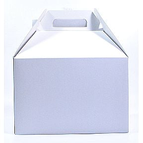 Box, Gable, 9 x 6 x 6, White S04-0389914-5290-A single white gable box for packaging.