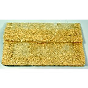 Natural Sinamay Envelope S04-0489971-3204-1 natural sinamay envelope with tie closure.