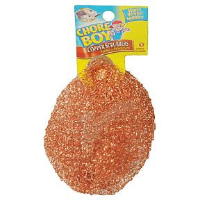Chore Boy Copper Scrubber S05-0143201-9000 - 1 copper scrubber. Perfect for pots & pans. Won't rust or splinter.