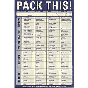 Pack This! Travel Reminder Sheet T10-0159901-9100