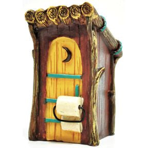 Polystone Mini Woodland Outhouse U03-0301232-0590-a single polystone outhouse. Garden décor.