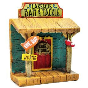 Polystone Mini Lakeside Bait & Tackle Shop U03-0301232-1090-a single mini Bait & Tackel Shop. Garden décor.