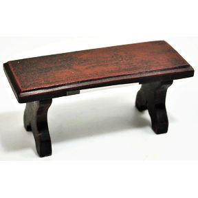Polystone Mini Garden Bench U03-0401232-0020-a single mini garden bench. Garden décor.