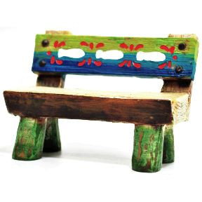 Polystone Mini Lakeside Bench U03-0401232-0490-a single polystone bench. Garden décor.