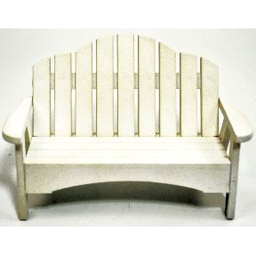 Plastic Mini Garden Bench U03-0407232-0000-a single mini bench. Garden décor.