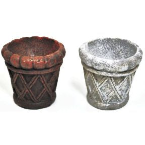 Polystone Mini Garden Planters (2 pc set) U03-0501232-0092-set of 2 mini planters. Garden décor.