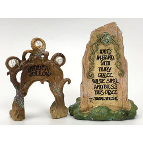 Polystone Mini Classic Fairy Stone & Stump, U03-0601232-0022