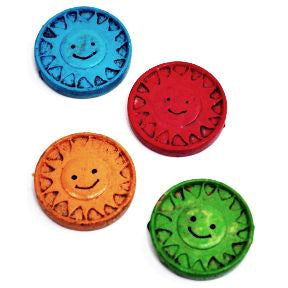 Polystone Mini Fiesta Sun Stepping Stones (4 pc set) U03-0601232-0094-4 pc set of mini Fiesta style stepping stone. Garden décor.