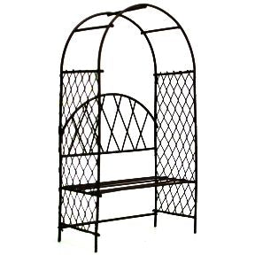 Iron Mini Garden Arbour U03-0604232-0020-a single mini iron arbour. Garden décor.