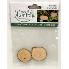 Pine Mini World Wooden Trunk Slicess (2 pc set), U03-0606232-0022