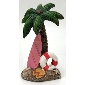 Polyresin Mini World Seaside - Palm Tree & Surfboard, U03-0801232-0290