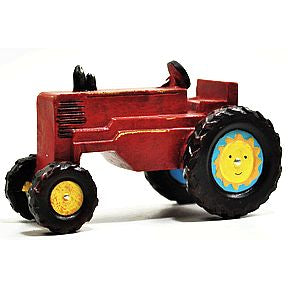 Polystone Mini Country Tractor U03-0901232-0390-a single mini tractor. Garden décor.