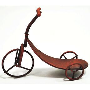 Iron Mini Garden Tri-Cycle U03-0903232-0020-a single mini iron tri-cycle. Garden décor.
