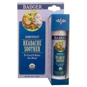 Badger® Headache Soother - Stick V03-0270703-9100-0.6 oz. aromatherapy stick. To cool & relax the mind.