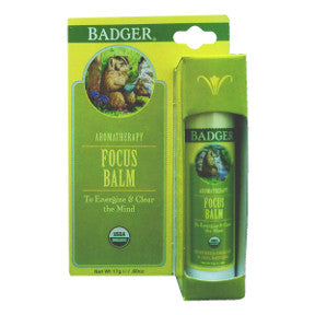 Badger® Focus Balm - Stick V03-0270705-9100-0.6 oz. aromatherapy stick. To energize & clear the mind.